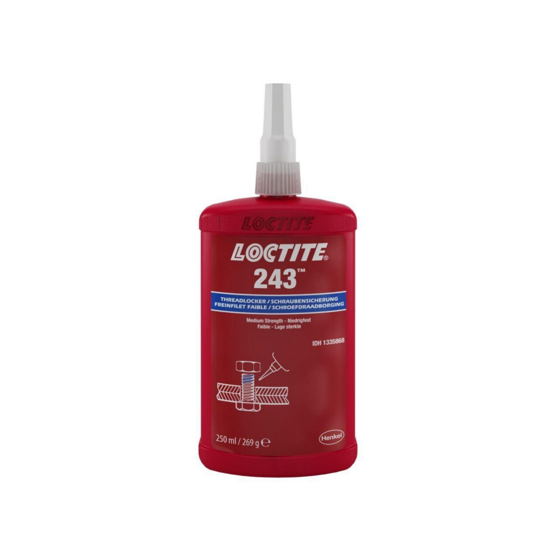 Loctite 243 - 250ml Vida Gevşemezlik Orta Mukavemet